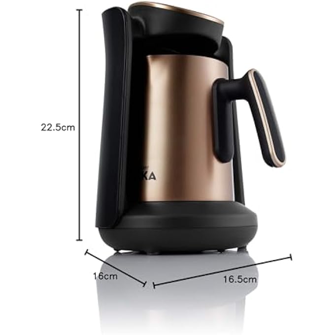 ارزوم اوكا ماكينة صنع القهوة التركية مينيو برو - لون أسود نحاسي - Ok0010 - Image 4
