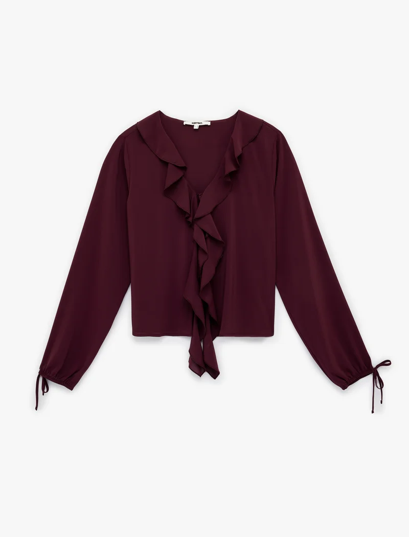 KOTON Chiffon Crop Blouse