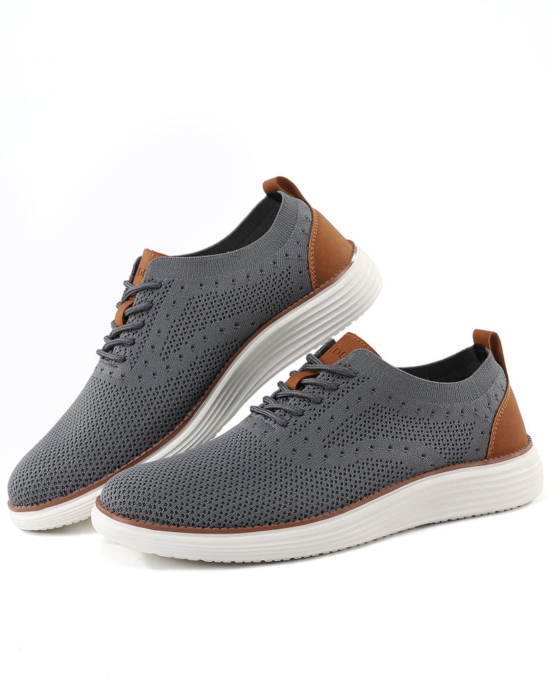 VILOCY Men's Casual Dress Sneakers Oxfords Business Mesh Breathable Walking Shoes Tennis Comfortable | Comfortable, Breathable, Casual, Dress, Business, Mesh, Tennis - Image 5