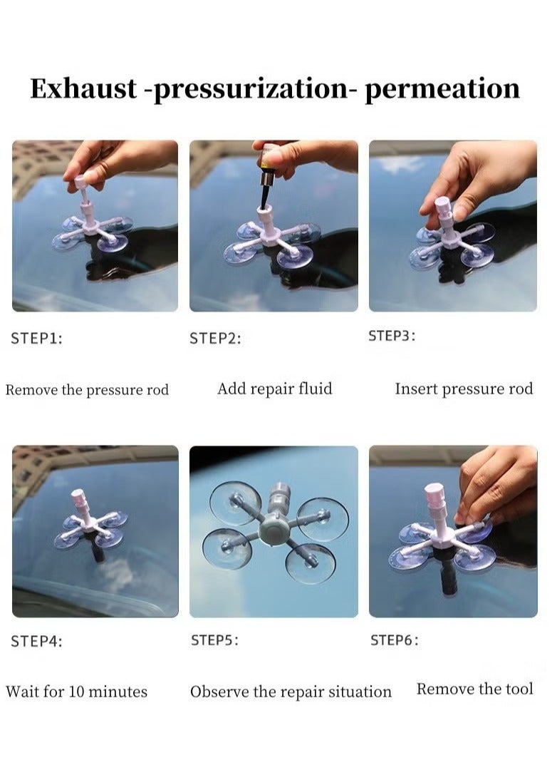 20 pcs Windshield Repair Kit，Car Window Glass Repair Tool for Quick Fix Windshield Chips，Cracks， Bulls-Eye，Star-Shaped and Half-Moon Cracks， Windshield Crack Repair Kit,Automobile Repair Tools - Image 5
