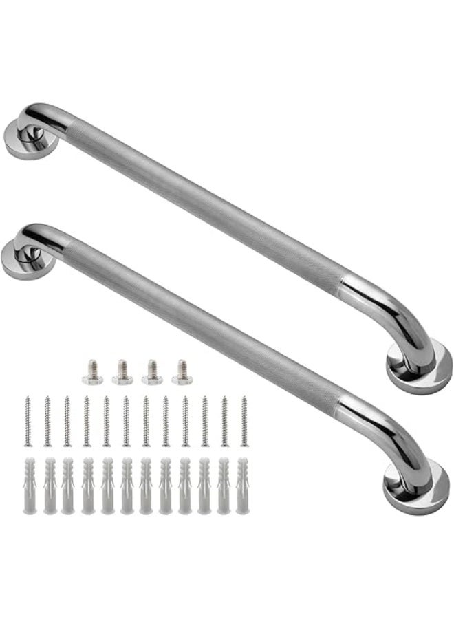 Rockgoya Shower Grab Bar, 2 Pack 24 Inch Bathroom Grab Bar, 304 Stainless Steel 1.25" Diameter Anti-Slip Handicap Grab Bar Support Shower Rail Senior Handrail Shower Safety Bar Handle - Image 1