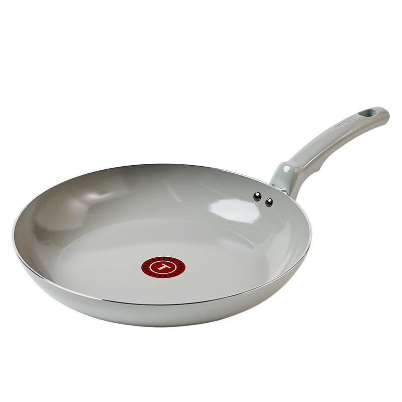 TFal Refresh Ceramic Frying Pans Nonstick 12 Inch Skillet Oven Safe to 350F Cookware with StayCool Handle Moon Grey