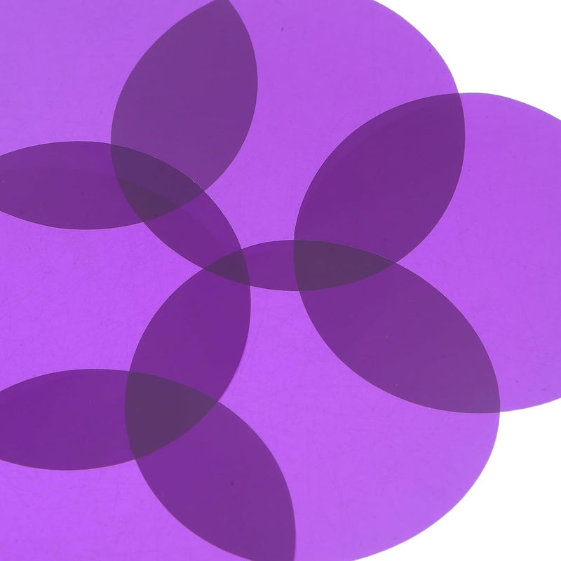 Kichvoe 50pcs Stage Lighting Gel Filters - 2"X2" Color Correction Gel Sheets - Light Filter Stickers - Colored Film for Spotlights Photographic Lighting (Purple) - Image 3