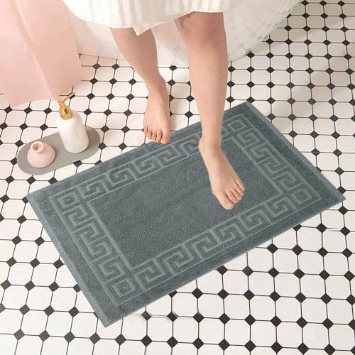 AYUS 780 GSM Pure Cotton Bath/Door Mat Luxury Hotel & Spa Quality, Ringspun Cotton, Maximum Softness & Absorbency 30 x 20 (in Inches)/(51 x 76 cm) (Grey) - Image 3