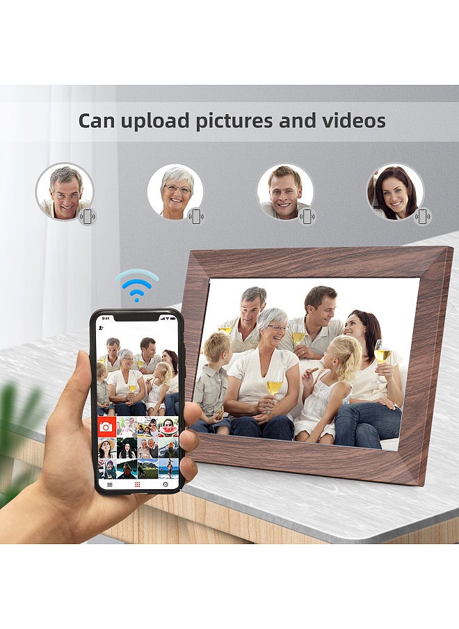 Generic 10.1-Inch WiFi Digital Photo Frame IPS Screen Touch Control 16GB Storage Auto Rotation Share Photos via APP with Backside Stand Perfect Gift for Friends and Family  - Image 4