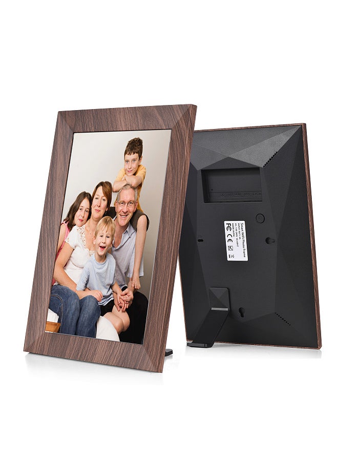 Generic 10.1-Inch WiFi Digital Photo Frame IPS Screen Touch Control 16GB Storage Auto Rotation Share Photos via APP with Backside Stand Perfect Gift for Friends and Family  - Image 1
