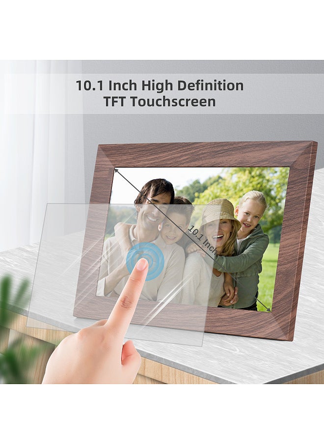 Generic 10.1-Inch WiFi Digital Photo Frame IPS Screen Touch Control 16GB Storage Auto Rotation Share Photos via APP with Backside Stand Perfect Gift for Friends and Family  - Image 5
