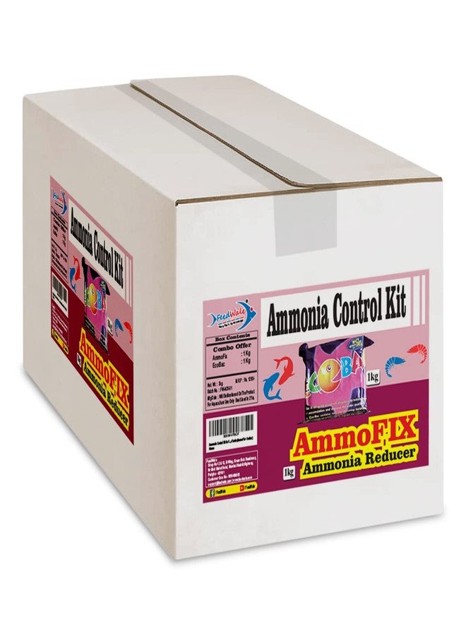 FeedWale Ammonia Control Kit for Fish Ponds and BioFloc Tanks (AmmoFix + EcoBac) - Image 1