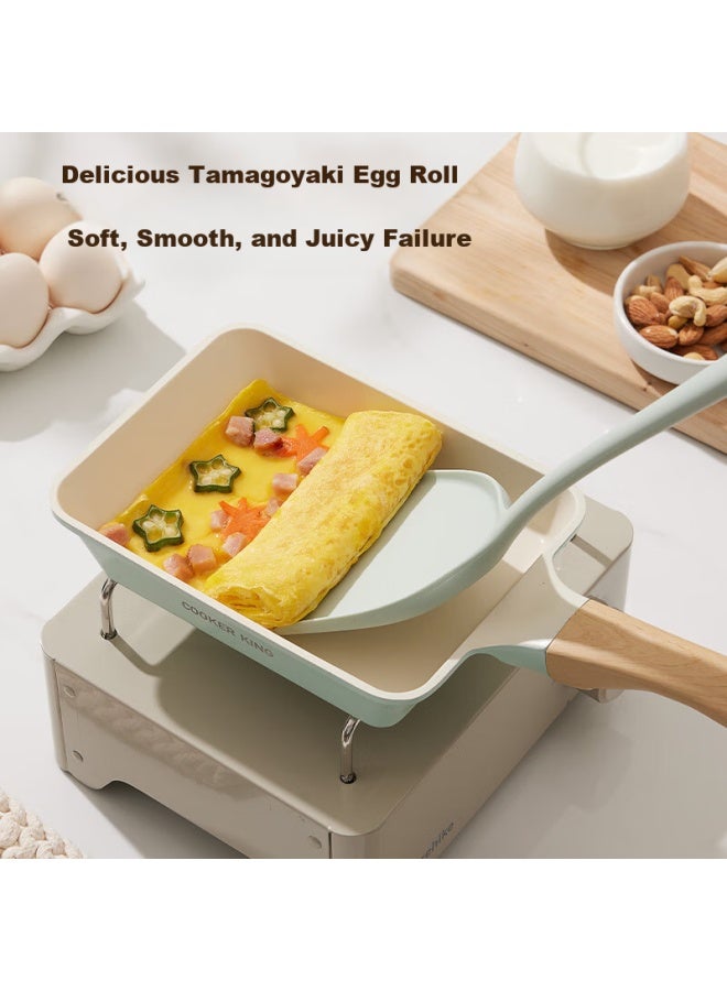 Cooker King Non-stick Ceramic Frying Pan 18cm For Pancakes, Eggs, And elettes, Suitable For Induction Cooktops - Qc18yzs - Image 2