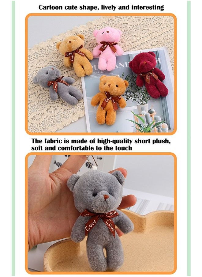 ZCM-HAPPY 8-Pack Plush Teddy Bear and Plush Rabbit Dolls Toy Pendant  - Image 2
