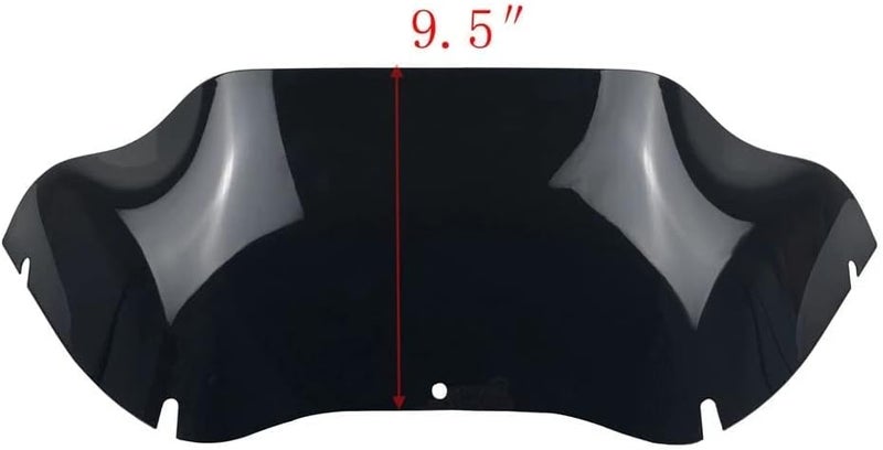 WYNMOTO 9.5" Black Windshield Windscreen Wind Splitter for Harley Davidson Touring Road Glide FLTR (1998-2013) - Image 3
