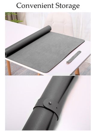 Leather Desk Pad Protector Office Desk Mat Large Mouse Pad,Non-Slip Leather Desk Blotter Laptop Desk Pad,Waterproof Desk Writing Pad for Office and Home - view 2