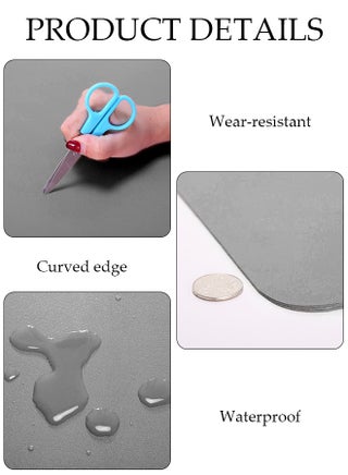 Leather Desk Pad Protector Office Desk Mat Large Mouse Pad,Non-Slip Leather Desk Blotter Laptop Desk Pad,Waterproof Desk Writing Pad for Office and Home - view 5