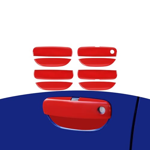 RT-TCZ RTTCZ for Charger Door Handle Cover Trim Bowl Fit for Dodge Charger 20112023 Red Exterior Accessories 8pcs - Image 1