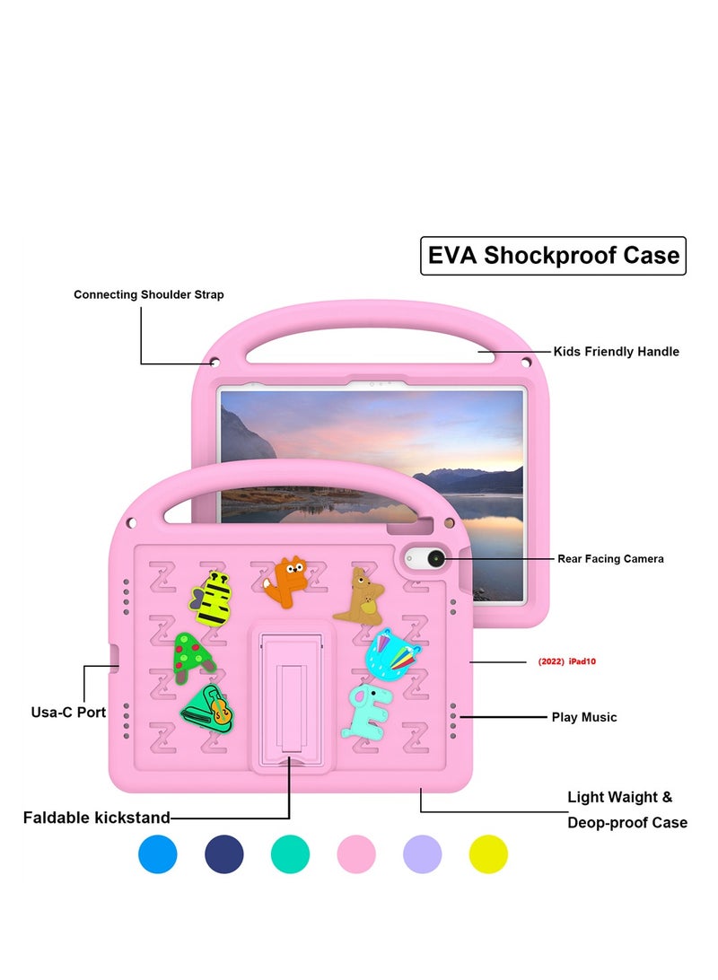 Children's Protective Case for iPad 10th Generation 10.9 2022 Case/iPad 11th Generation 11 inch 2025, shockproof cover with shoulder strap bracket - Image 3