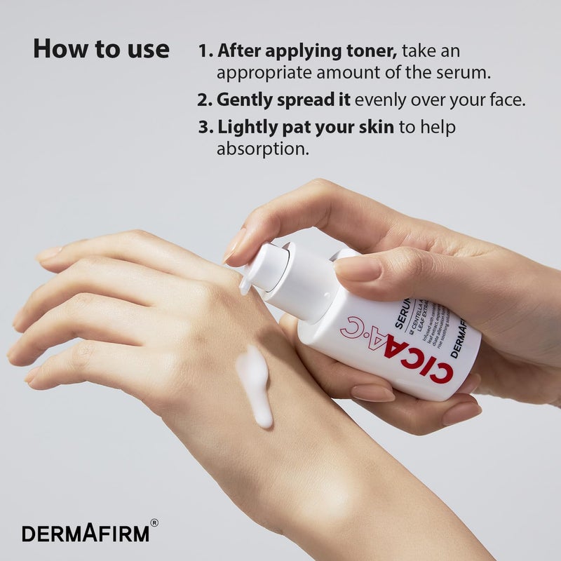 Dermafirm سيروم ديرمافيرم سيكا لعلاج البشرة المعرضة لحب الشباب - سيروم كوري للوجه مع إكسوسوم وسانتيلا أسياتيكا ونياسيناميد وحمض الساليسيليك وفيتامين ب3 - مرطب ومهدئ 101 أونصة سائلة - Image 4