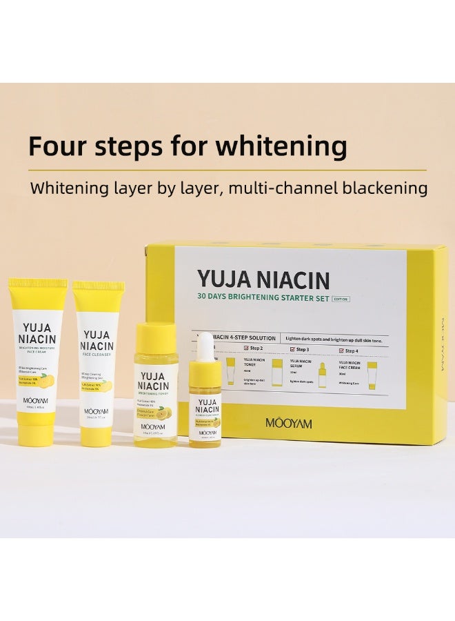 MOOYAM Yuja Niacin 30 Day Brightening Starter Set (Toner 40ml + Serum 10ml + Face Cream 30ml + Face Cleanser 20ml)  - Image 4