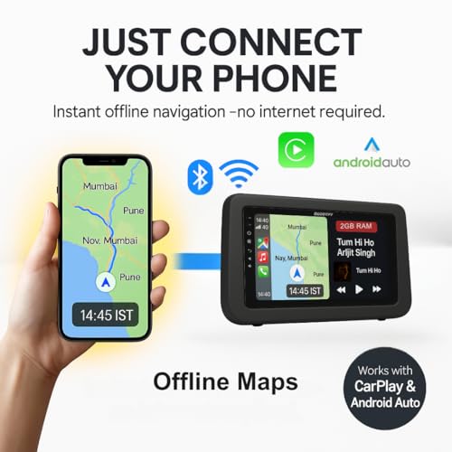 Modorwy Original QLED 9” Zlink Car Android Stereo | OS 13 | 4GB+32GB | Display Support Car Play & Android Auto | incl. AHD Rear Camera & Frame Compatible with Ford Ecosport Old - 1 Year Warranty - Image 2