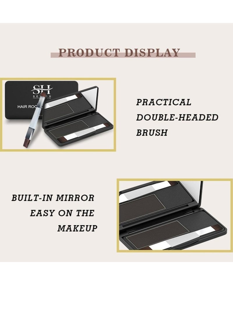 Sevich Hair Root Concealer Waterproof Full Magic Hair Powder for Hair Root Hair Color Shadow Cover Grey Hair Root Hair Touch Up Thin Hair Powder Hair Shadow Cover Powder Dark Brown 8g - Image 4