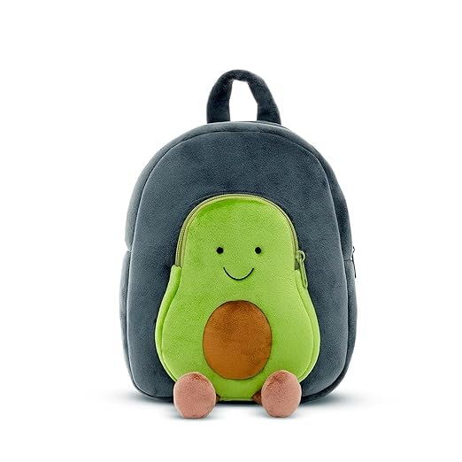 Black Hill Kids Preschool Bag for Boys and Girls, Cute Soft Plush school Animal Cartoon Mini Backpack Little kids bags for 2-5 years Baby/Boys/Girls Nursery, Preschool,Picnic (Avocado) - Image 1