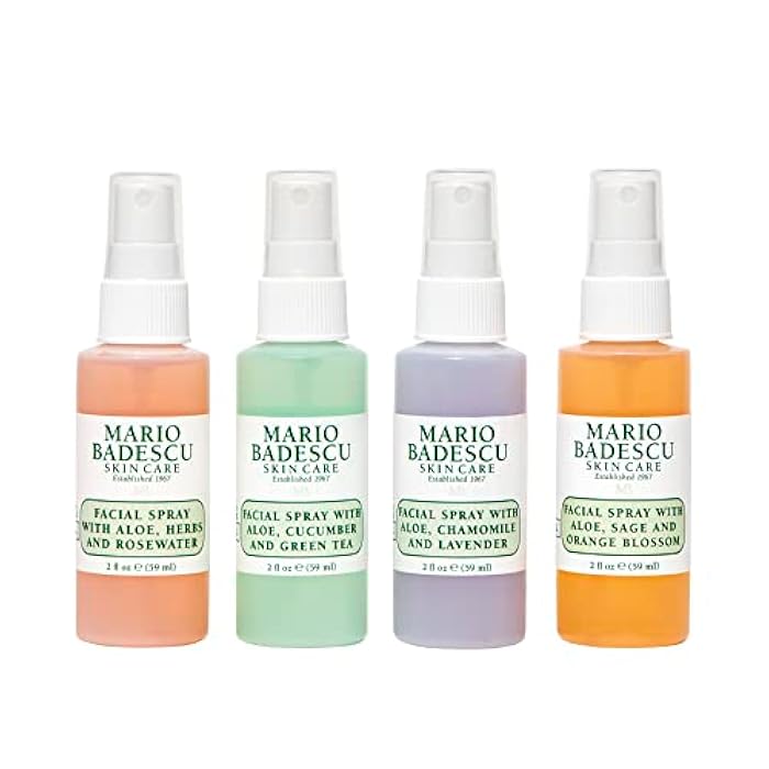 Mario Badescu Facial Spray Collection with Rose Water, Cucumber, Lavender and Orange Blossom, Multi-Purpose Cooling and Hydrating Face Mist for All Skin Types, Dewy Finish - Image 1