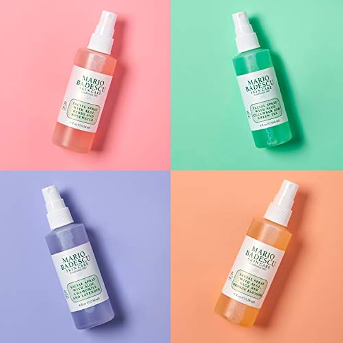 Mario Badescu Facial Spray Collection with Rose Water, Cucumber, Lavender and Orange Blossom, Multi-Purpose Cooling and Hydrating Face Mist for All Skin Types, Dewy Finish - Image 3