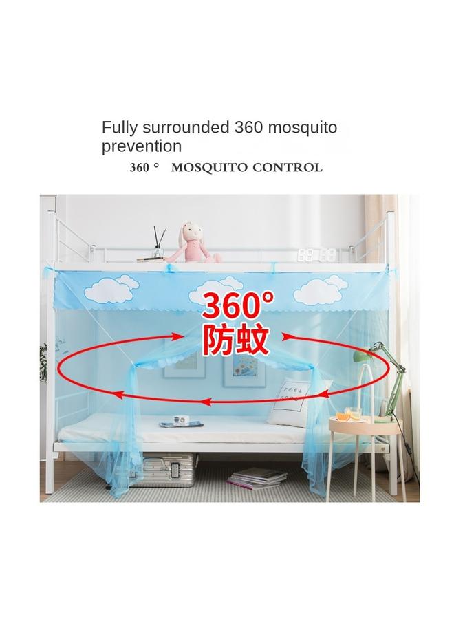 Bluejw Dormitory Dormitory Bedroom Upper Bed Lower Bed Mosquito Net 1.2 M Single Bed Text Bed Zipper Tile 1.5m Household - Image 5