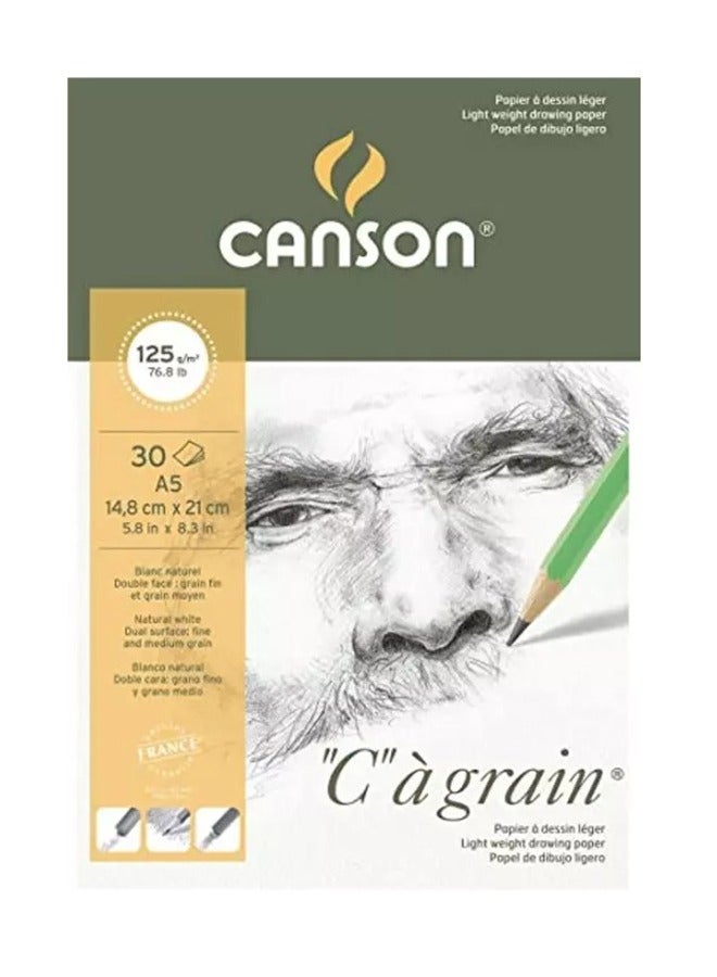 CANSON Canson "C" à grain-A5-125g-30paper