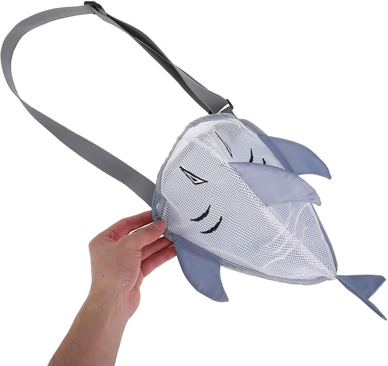 حقيبة شاطئ شبكية من Grey Shark خفيفة الوزن وقابلة للحمل للتخزين للأولاد - Image 4