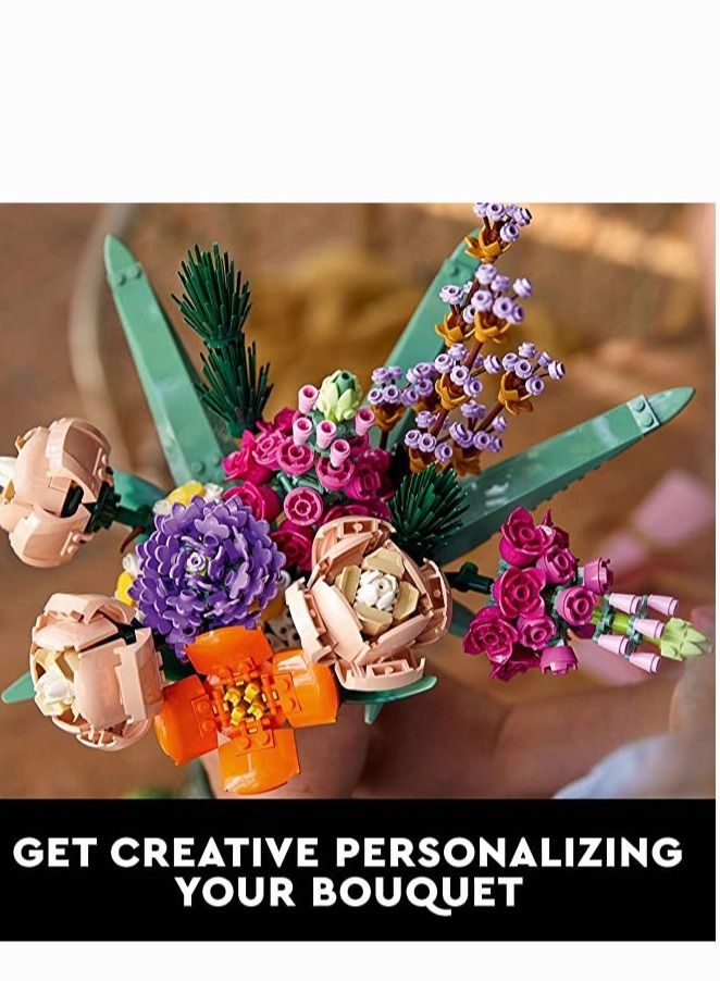 PYEBE 756 Piece Flower Blocks Bouquet Set for Decorative Home Accessories - Image 5