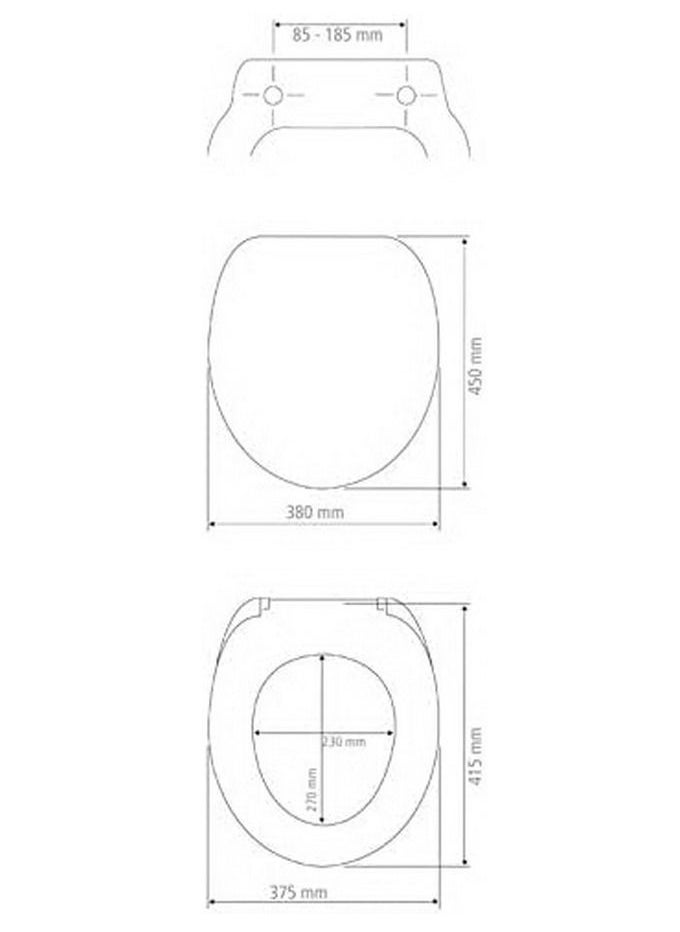 Wenko Easy Close Duroplas Toilet Seat, Atacama