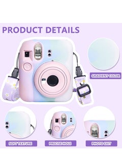 KASTWAVE Silicone Case for Fujifilm Instax Mini 12 Camera, Protective Case for Instax Mini 12 with Adjustable Shoulder Strap  - Image 3