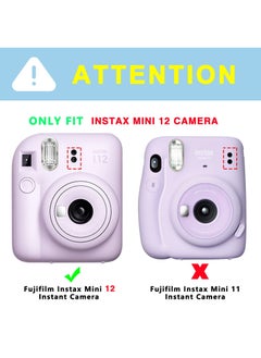 KASTWAVE Silicone Case for Fujifilm Instax Mini 12 Camera, Protective Case for Instax Mini 12 with Adjustable Shoulder Strap  - Image 5