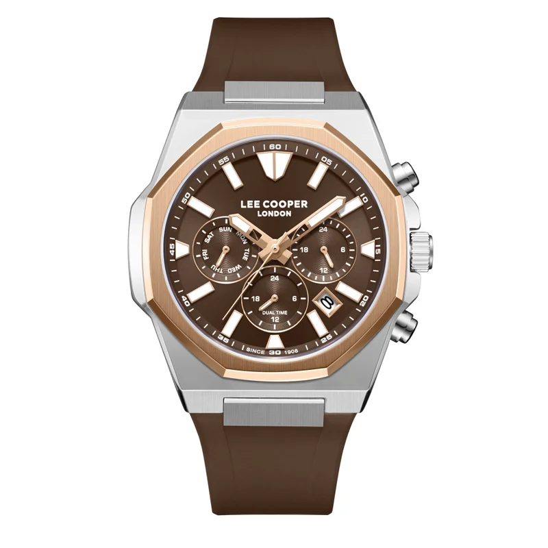 لي كوبر Men's Silicone Multi Function Watch LC08313.542 - 45,1X51,5 mm