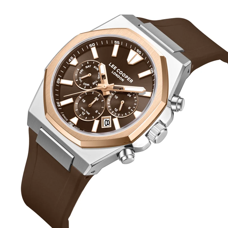 لي كوبر Men's Silicone Multi Function Watch LC08313.542 - 45,1X51,5 mm