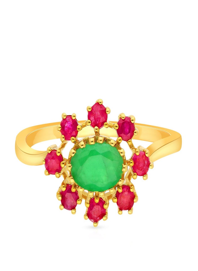Malabar Gold and Diamonds 22 Carat 916 Purity Precia Gemstone Ring PNAFNC113RN1 for Women  - Image 2
