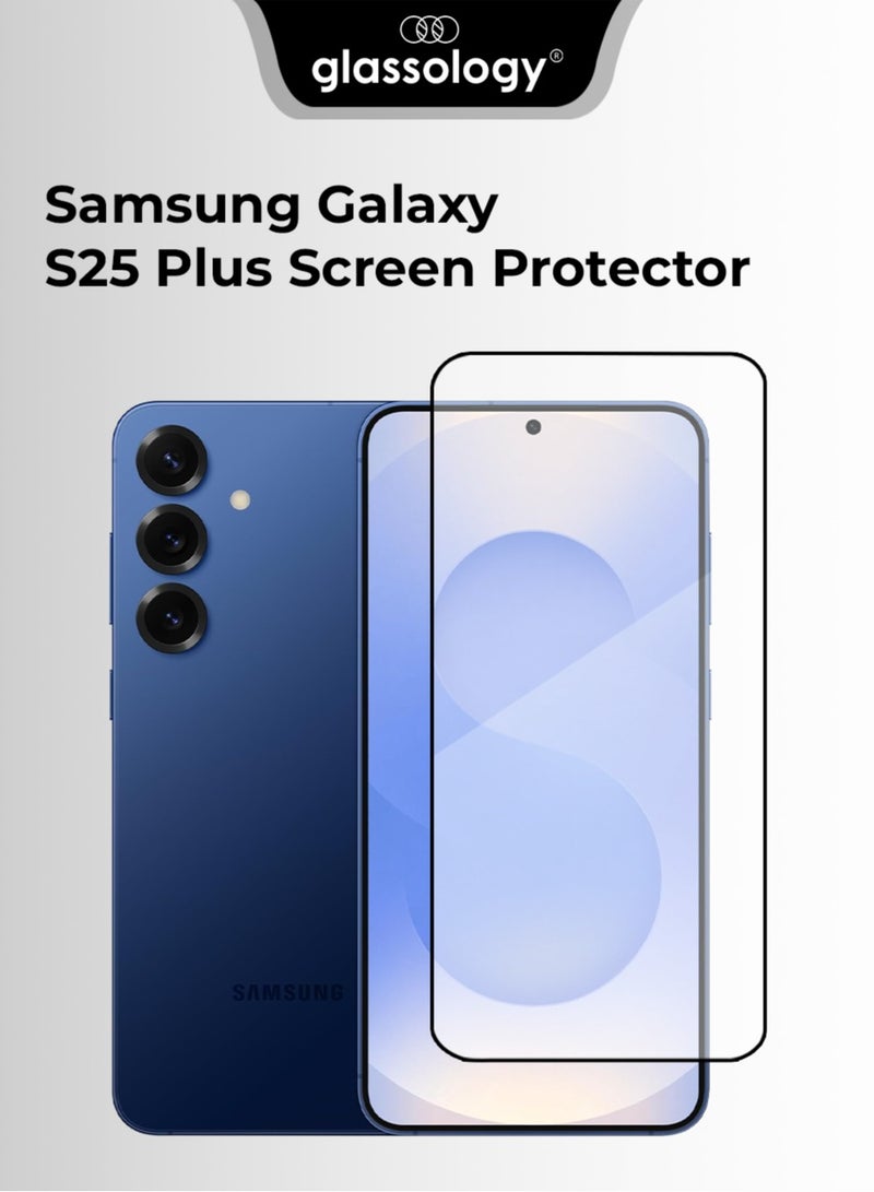 glassology Screen Protector for Samsung Galaxy S25 Plus 5G, HD Clarity, 9H Hardness, Fingerprint ID Compatible - Image 1