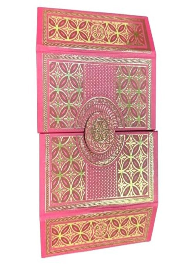 DEEDECORWAVE Decorative Empty Dry Fruit Box Decorative wedding & Diwali Gift Box For Dry Fruit Seed and Mixture Gifting And Storage (Pink 2 -Container) - Image 1