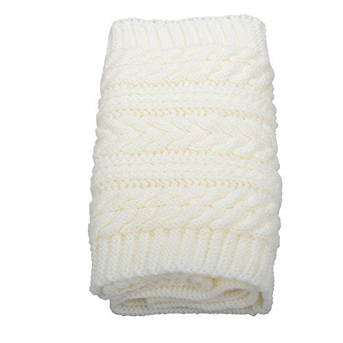 NEOSAN Womens Thick Ribbed Knit Winter Infinity Circle Loop Scarf Crochet White - Image 4