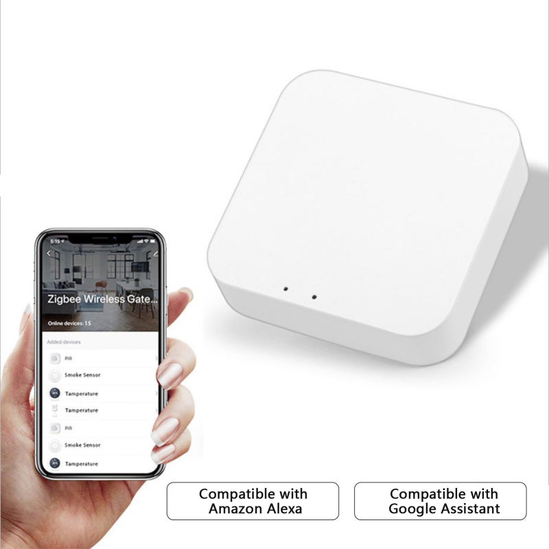 بوابة ZigBee البيضاء الذكية للتحكم عبر التطبيق - مركز WiFi مستقر للتحكم الجماعي في الأجهزة المتعددة والتحكم الصوتي عبر مساعد Google - Image 4