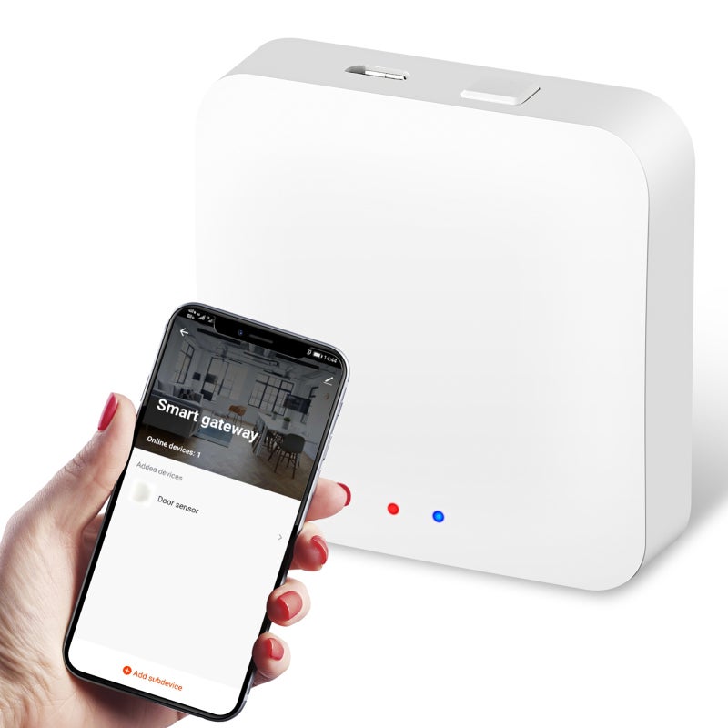 بوابة ZigBee البيضاء الذكية للتحكم عبر التطبيق - مركز WiFi مستقر للتحكم الجماعي في الأجهزة المتعددة والتحكم الصوتي عبر مساعد Google - Image 3