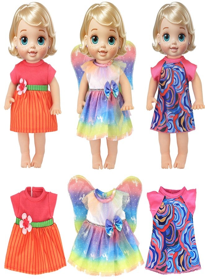 ibayda 12 Set Alive Baby Doll Clothes and Accessories for 10-12 Inch Girl Dolls Outfits Include Cute Jumpsuit Dress, Gift for Kids 3+ Up - Image 4