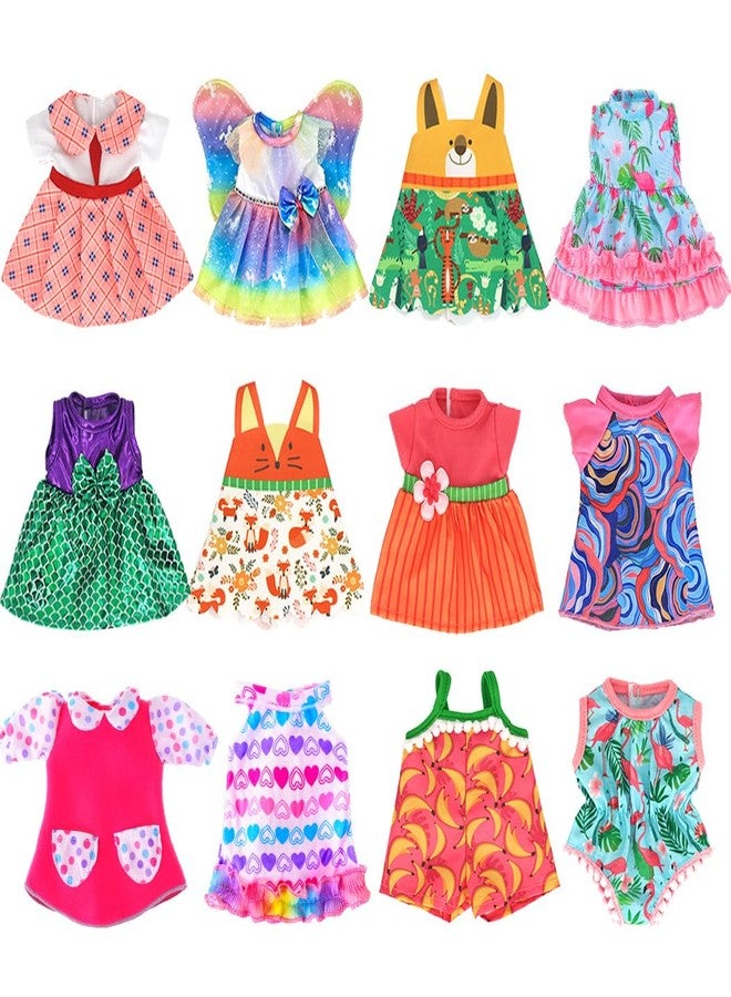 ibayda 12 Set Alive Baby Doll Clothes and Accessories for 10-12 Inch Girl Dolls Outfits Include Cute Jumpsuit Dress, Gift for Kids 3+ Up - Image 1