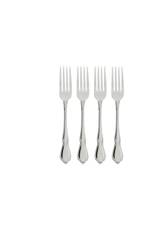 ONEIDA شوكة عشاء مجموعة 4 من أدوات المائدة الفاخرة من أونيدا شاتو، ستانلس ستيل 18/10، 2610004A
