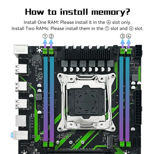 MACHINIST لوحة أم MACHINISIT LGA 2011-3 X99 Micro ATX لمعالجات Intel Xeon E5 V3 V4 (ذاكرة DDR4 بحد أقصى 128GB، PCIe 3.0، بروتوكول M.2، LAN بسرعة جيجابت)، خادم الكمبيوتر X99 PR9-H - Image 4