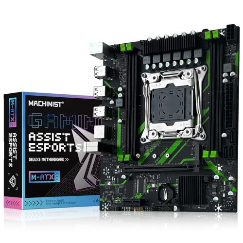 MACHINIST لوحة أم MACHINISIT LGA 2011-3 X99 Micro ATX لمعالجات Intel Xeon E5 V3 V4 (ذاكرة DDR4 بحد أقصى 128GB، PCIe 3.0، بروتوكول M.2، LAN بسرعة جيجابت)، خادم الكمبيوتر X99 PR9-H - Image 1