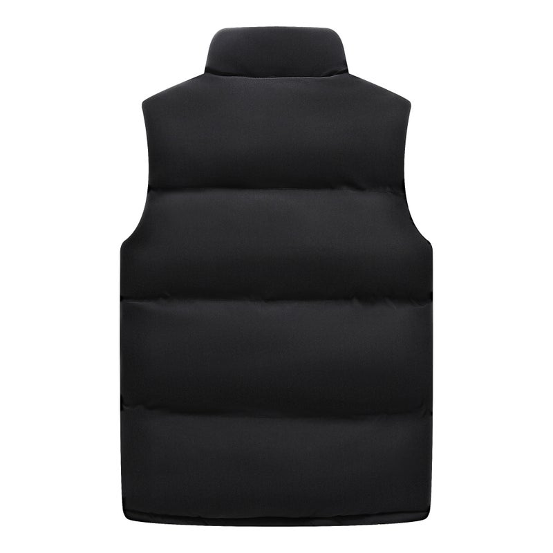 Men'S Fleece-Lined Thickened Vest Down Cotton Vest Large Size Warm Cold-Proof Sleeveless Waistcoat Vest Multi-Bag Casual Waistcoat - Image 4