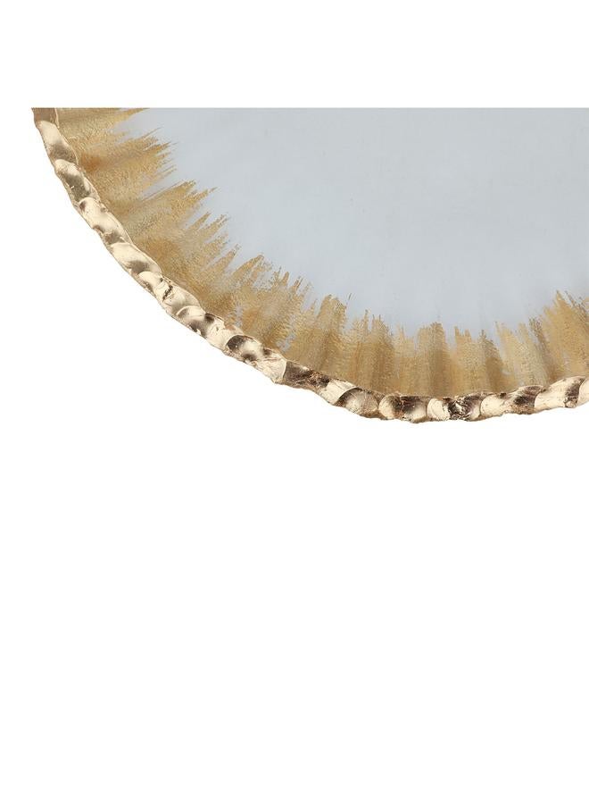 Alsaif Glass Dessert Serving Dish Flat Circular White - Image 2