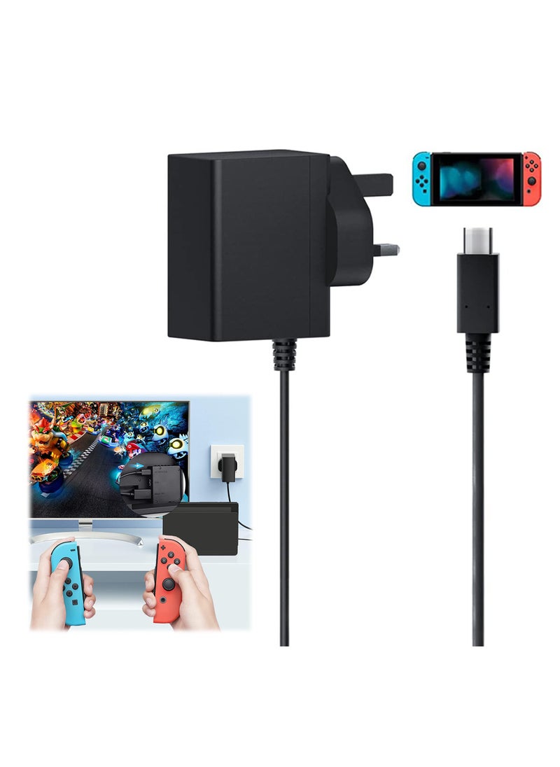 KASTWAVE High-Speed Charger for Nintendo Switch - for Dock/OLED/Lite/Pro Controller - Fast Wall Charger with Type C Cable - Supports TV Mode - 15V 2.6A Output - Efficient Gaming Power Supply (1.5 M)  - Image 1