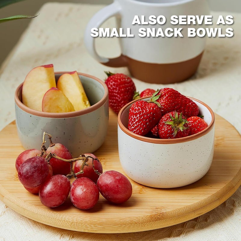 Gencywe Morandi Color Ramekins Set of 6, 6 oz Creme Brulee Ramekin Oven Safe, Porcelain Ramekin Bowls, Mini Cheesecake Pans, Small Baking Dish, Dipping Sauce Bowls, Ramekins for Baking Souffle, Ice Cream - Image 3